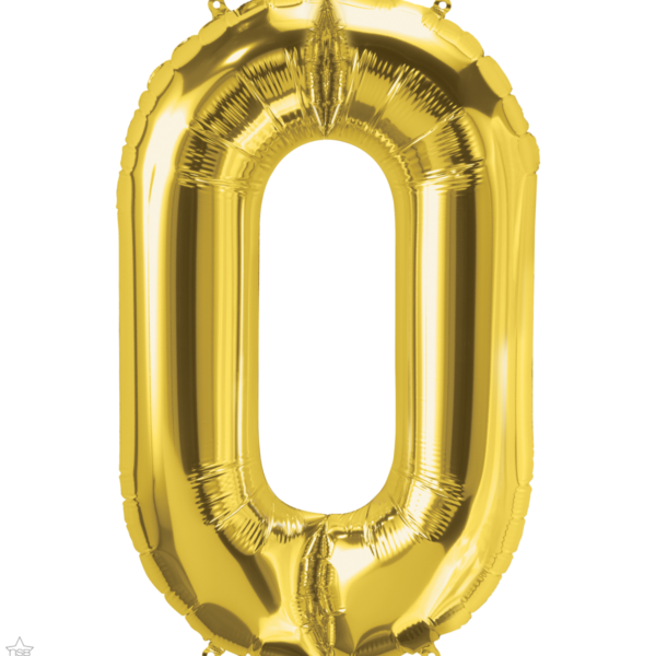 Ballon "Cijfer 0 Goud"