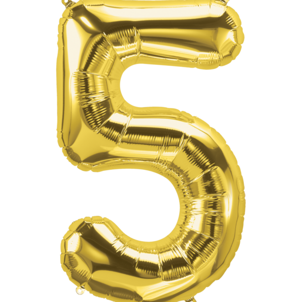 Ballon "Cijfer 5 Goud"
